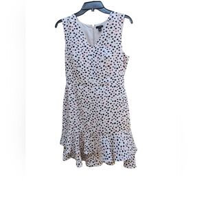 Ann Taylor Sleeveless V-Neck Ruffle Hem Dress